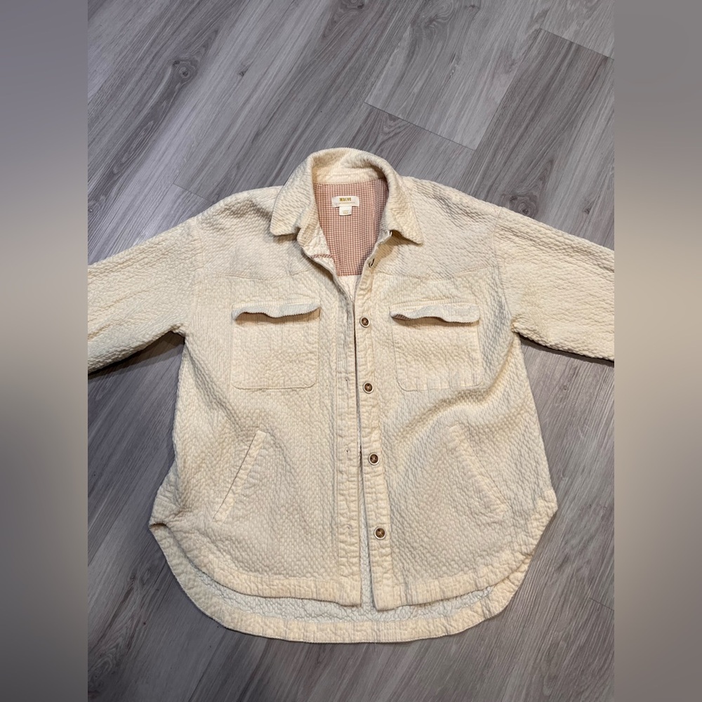 NWOT ANTHROPOLOGIE Cream Button-Up Women's Jacket - Picture 14 of 14